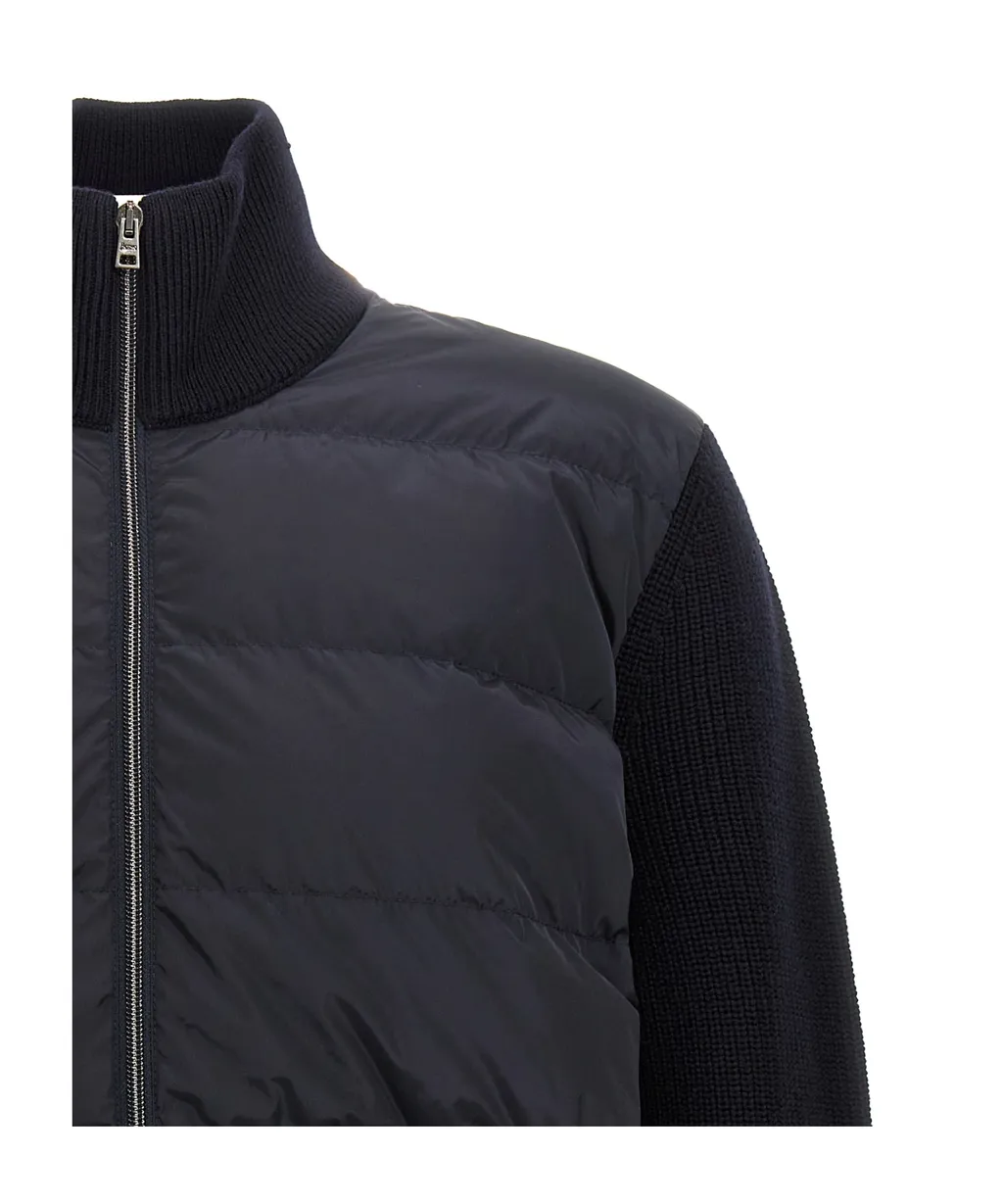Zip-Up Knitted Puffer Jacket