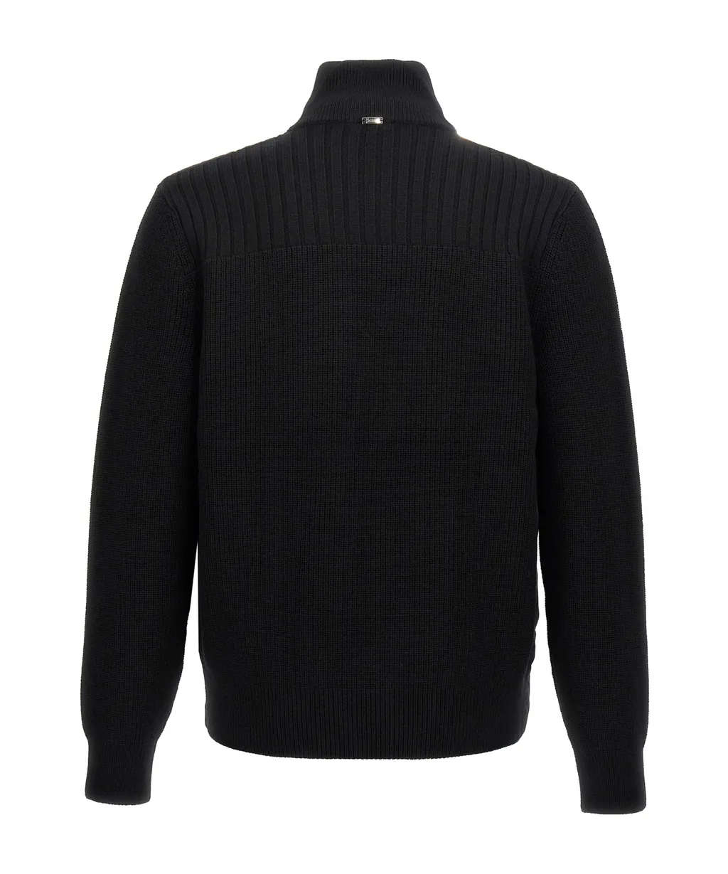 Zip-Up Knitted Puffer Jacket