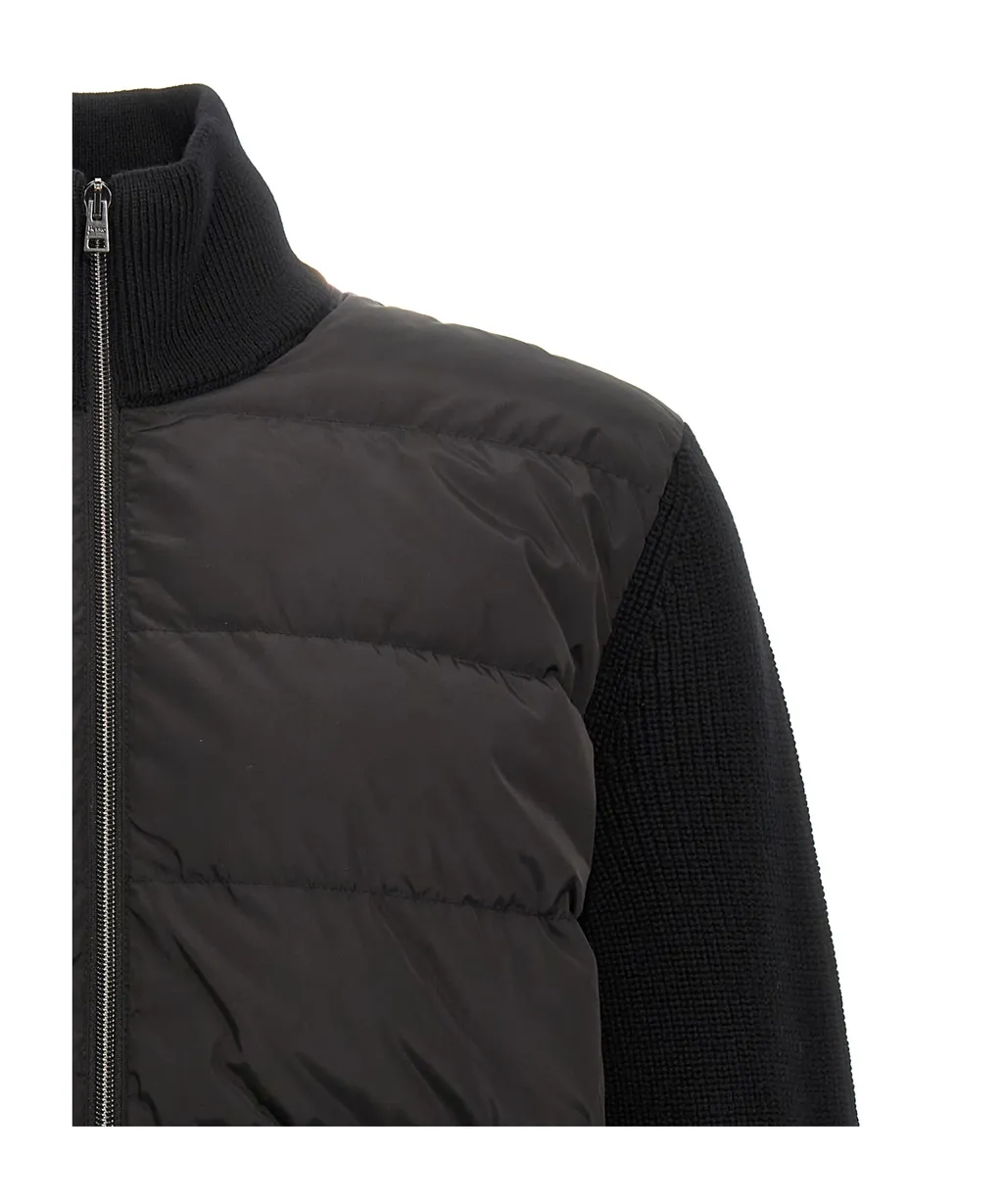 Zip-Up Knitted Puffer Jacket