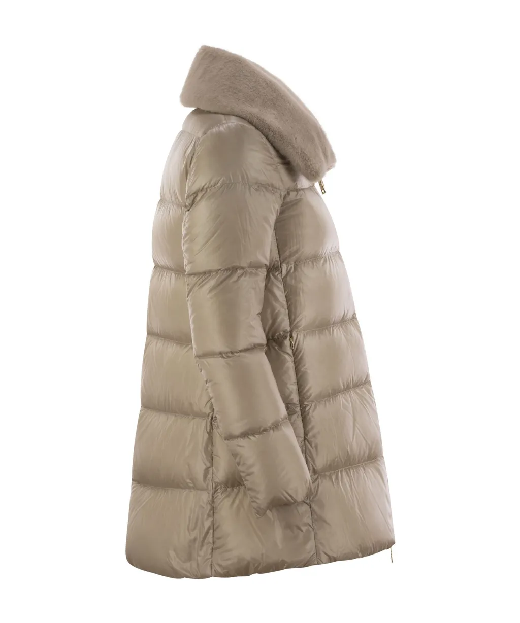 Faux-Fur Collar Padded Jacket