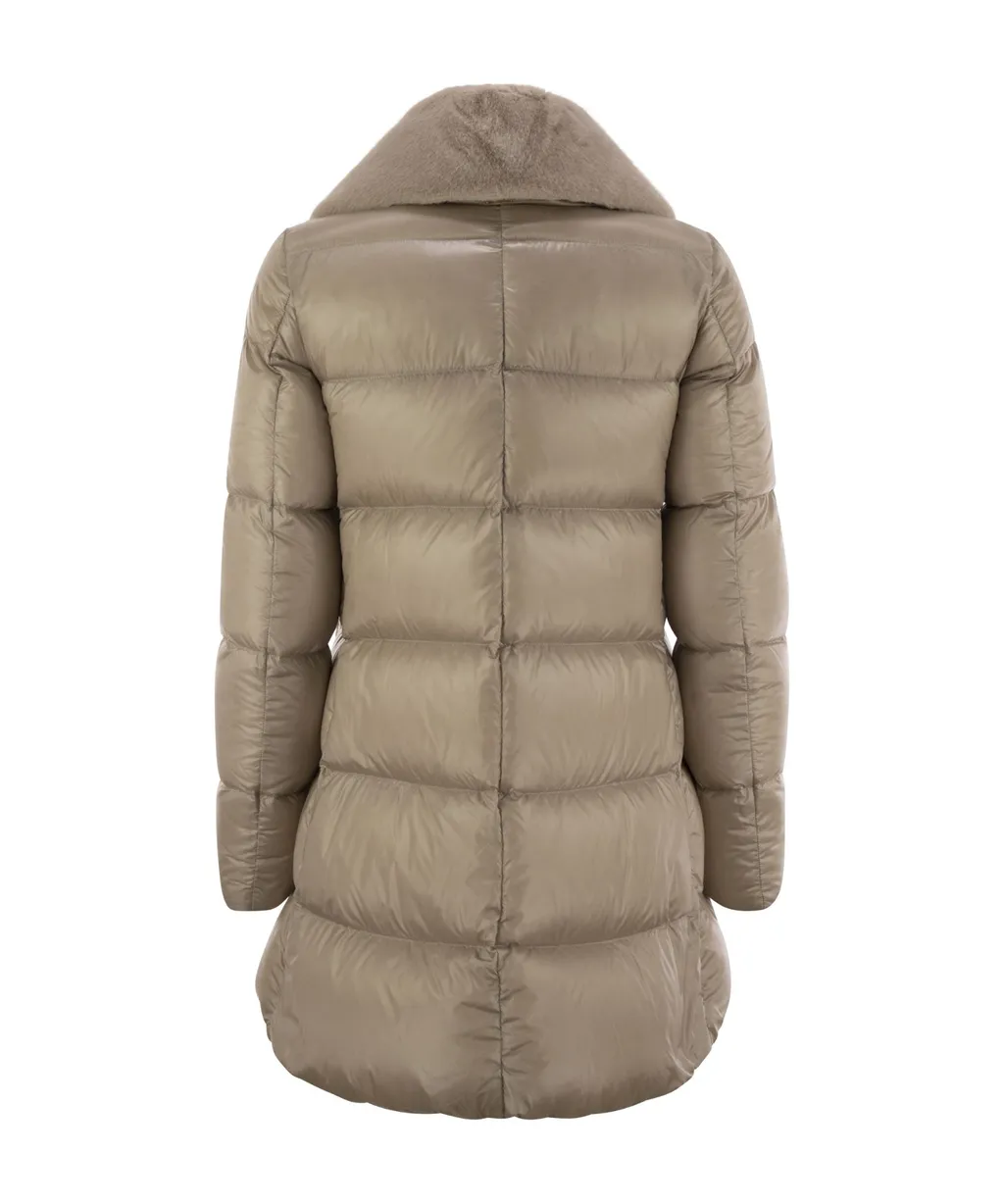 Faux-Fur Collar Padded Jacket