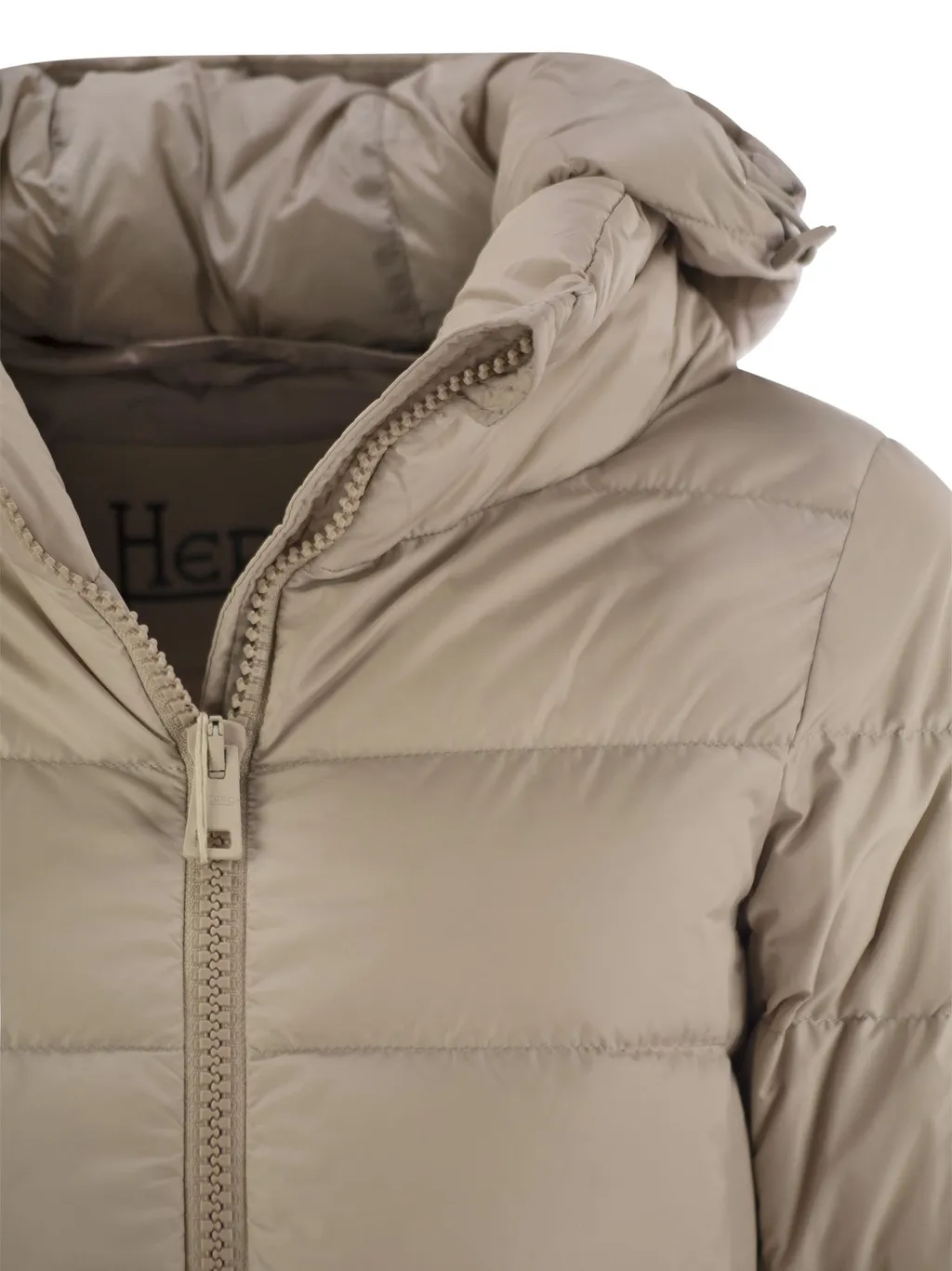 Zip-Up Hooded Down Jacket