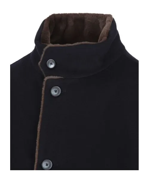 High-Neck Sling Breasted Coat