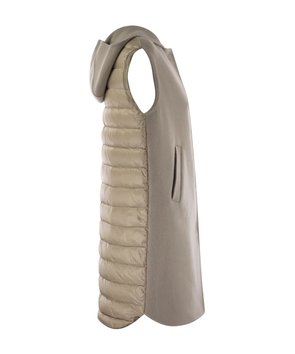 Sleeveless Hooded Coat