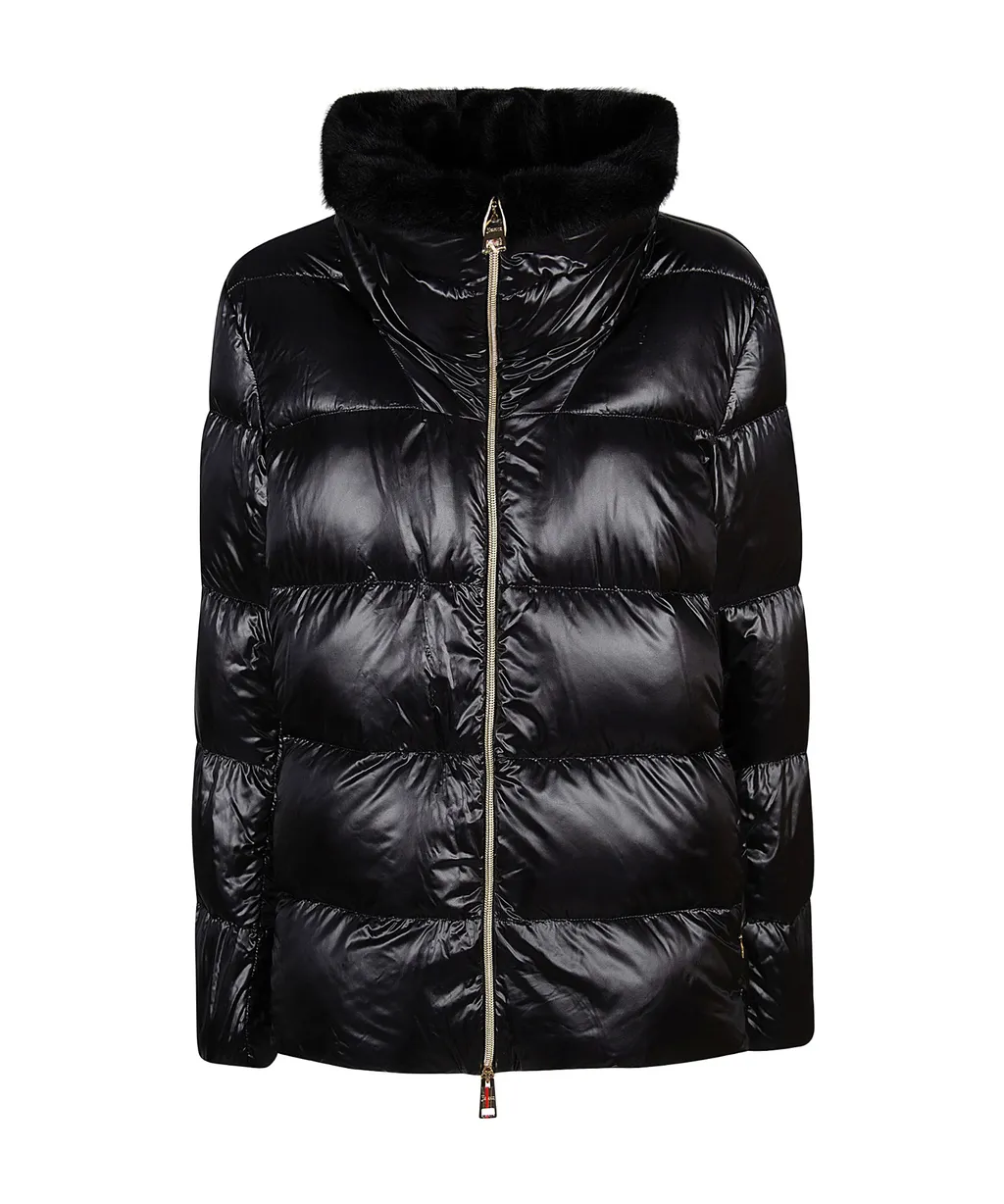 High-Neck Zipped Down Jacket