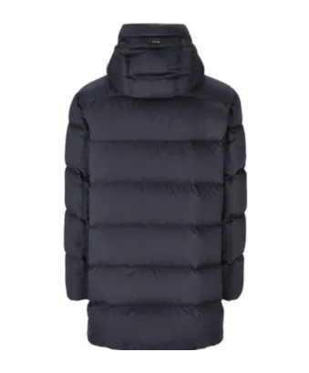 Zip-Up Hooded Drawstring Puffer Coat