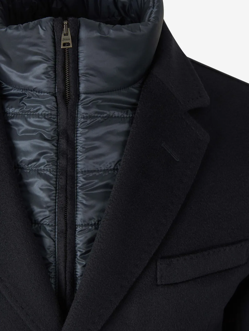 Straight Hem Layered Coat