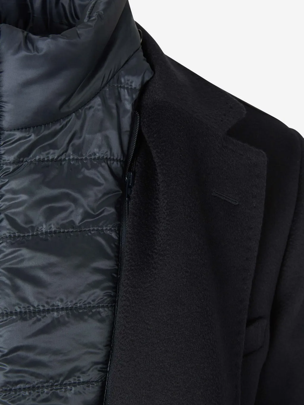 Straight Hem Layered Coat