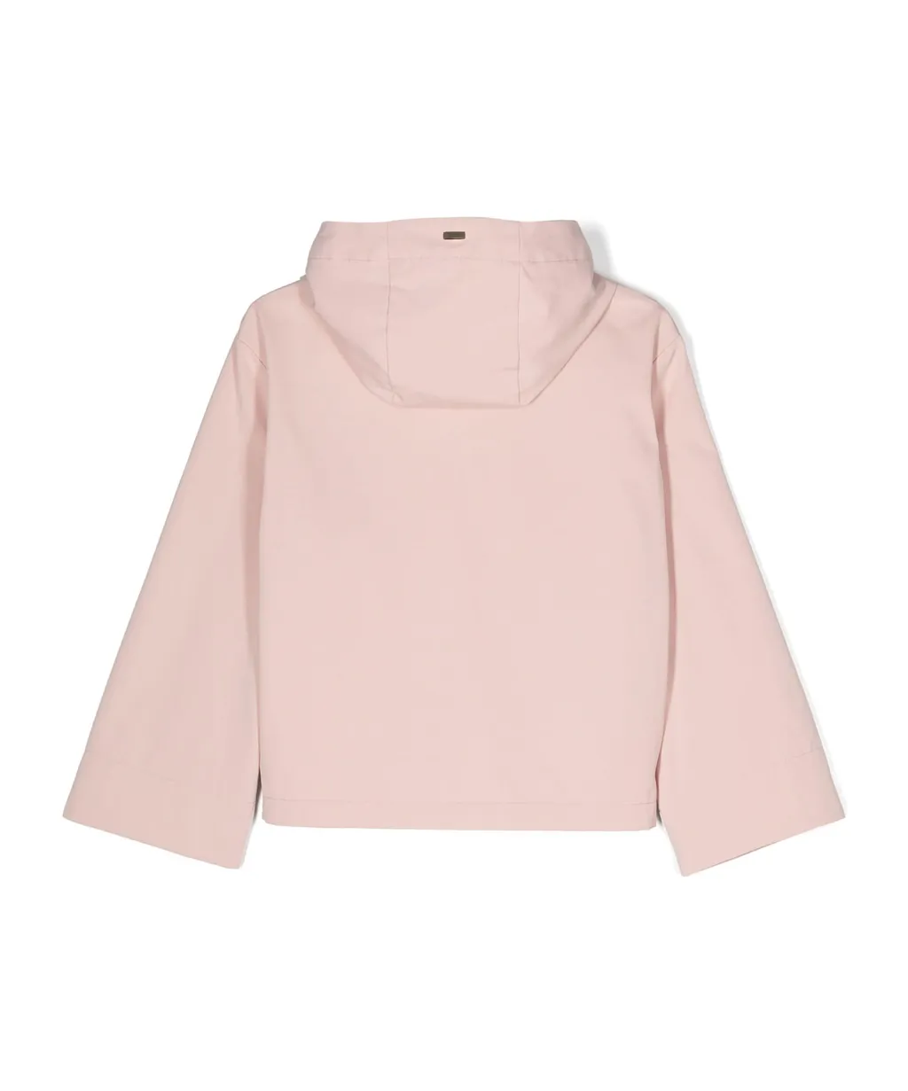 Logo-Plaque Zip-Up Raincoat