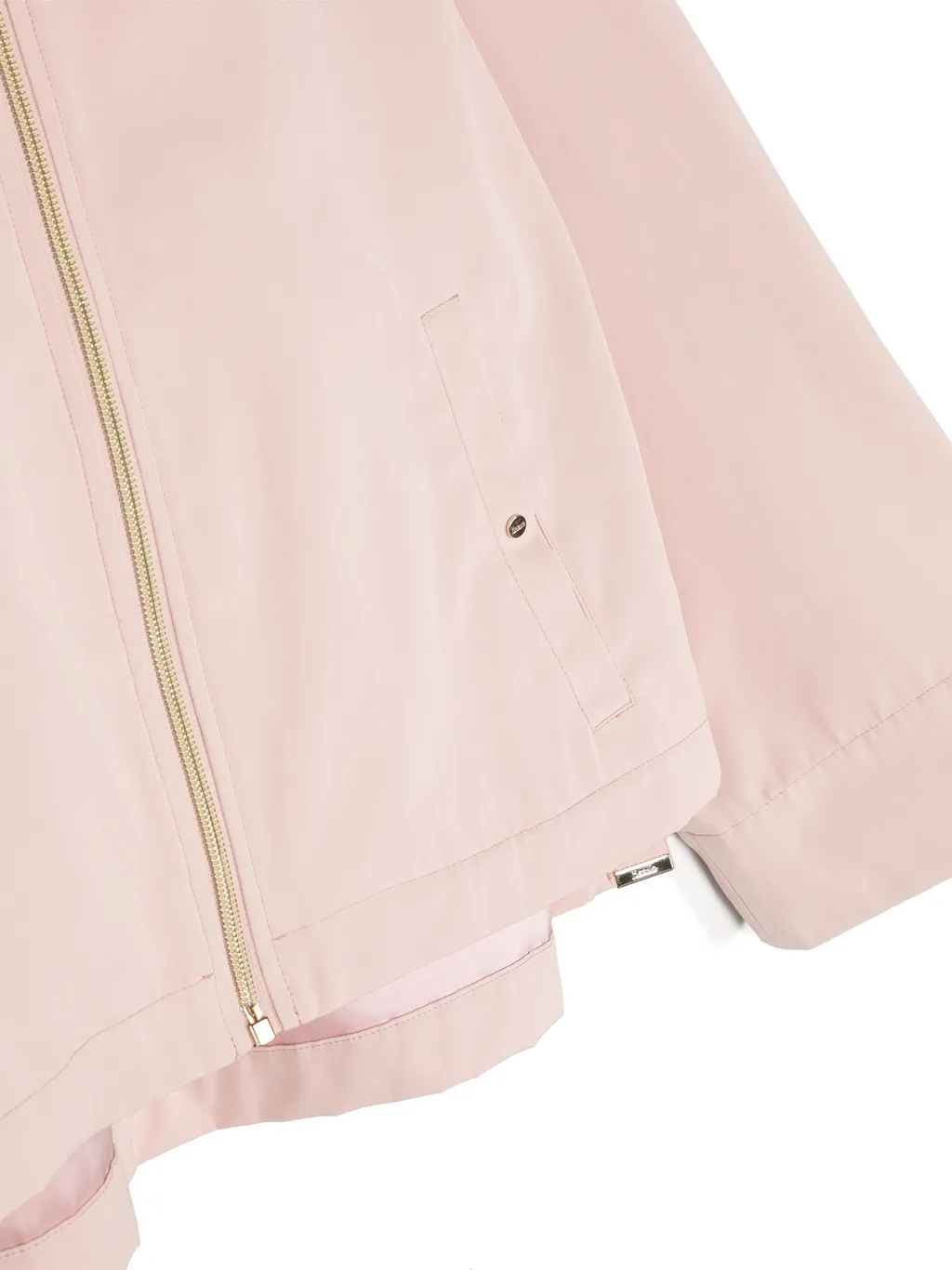 Logo-Plaque Zip-Up Raincoat
