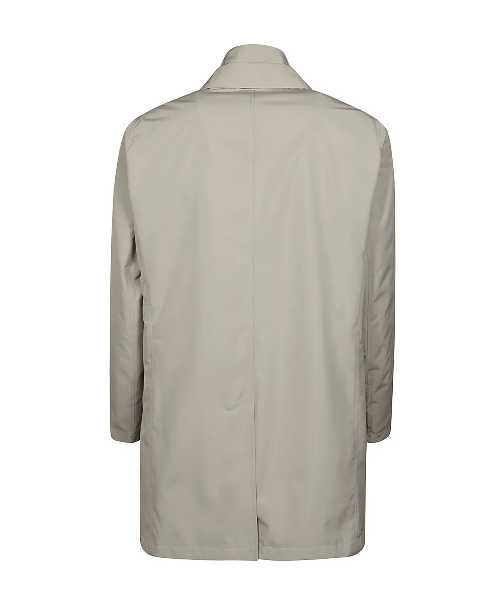 High-Neck Buttoned Coat