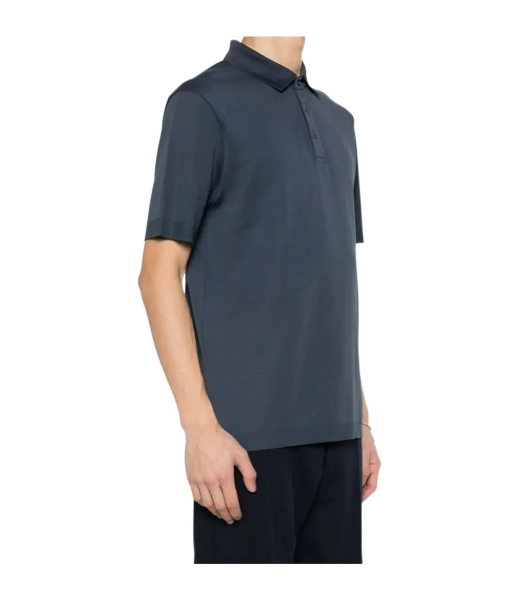 Short-Sleeved Knitted Polo Shirt