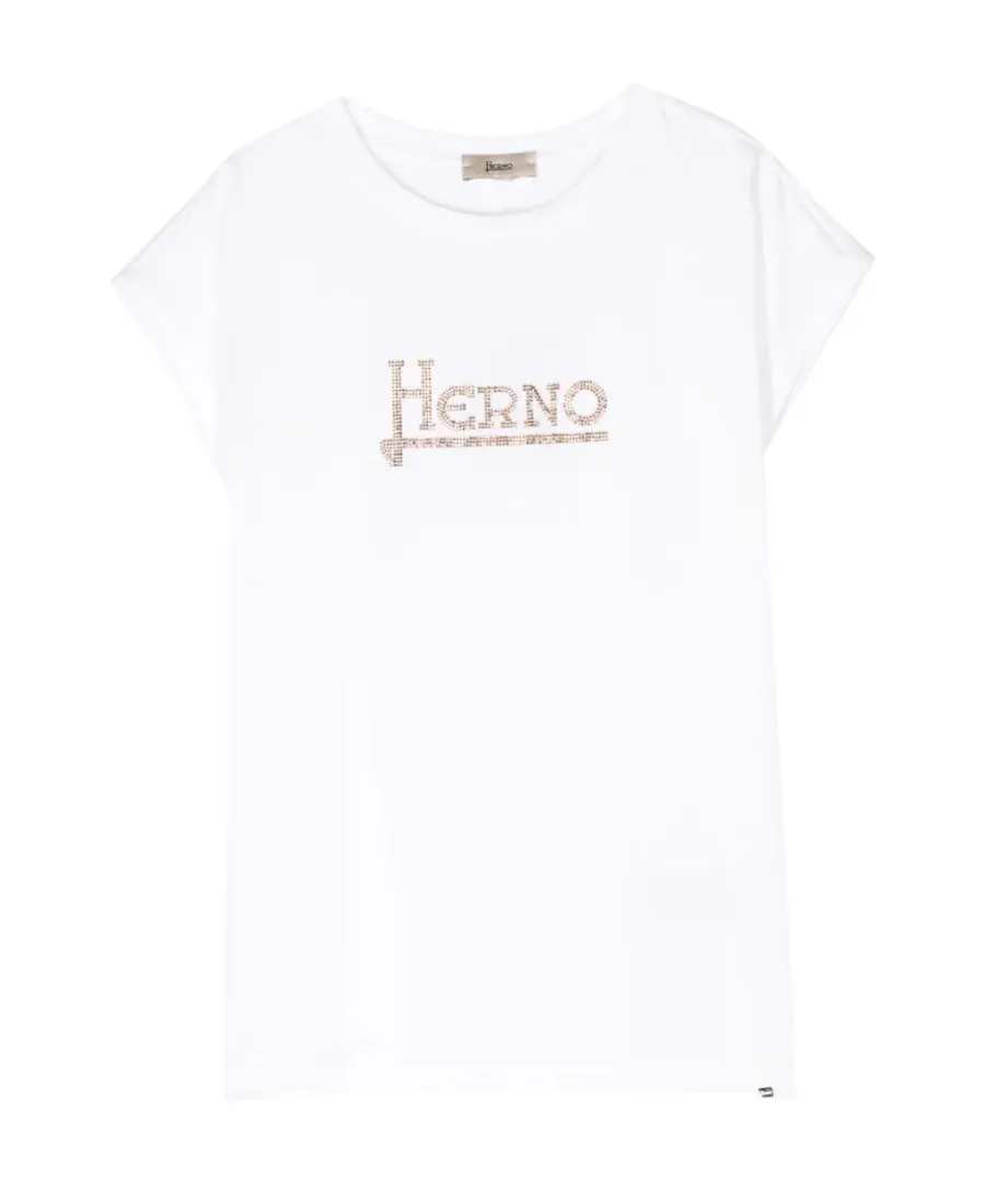 Studded-Logo Crewneck T-Shirt