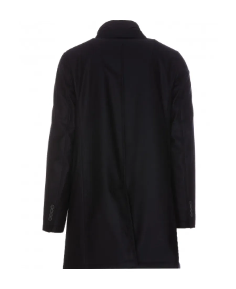Hybrid High-Neck Single-Breasted Coat