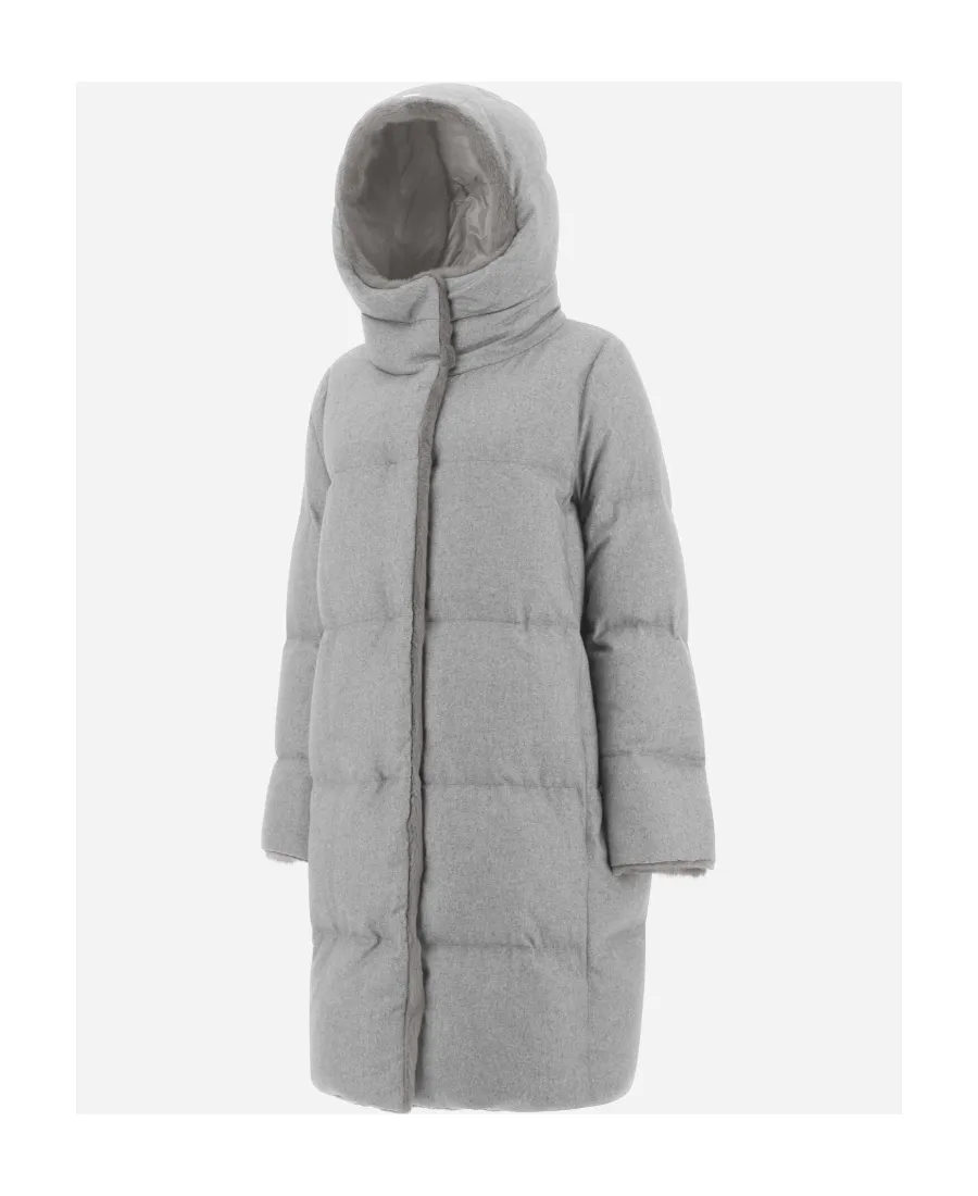 Faux Fur-Lined Quilted Coat