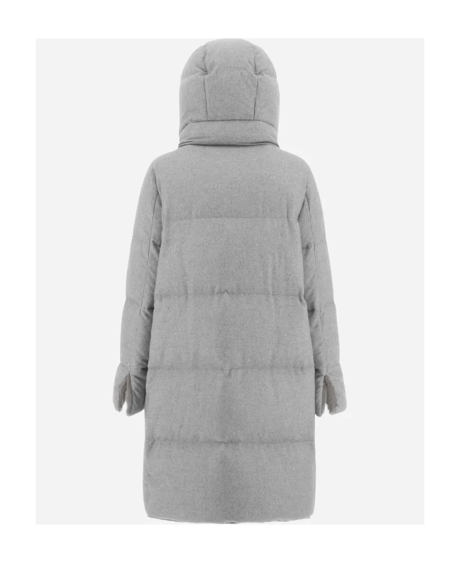 Faux Fur-Lined Quilted Coat