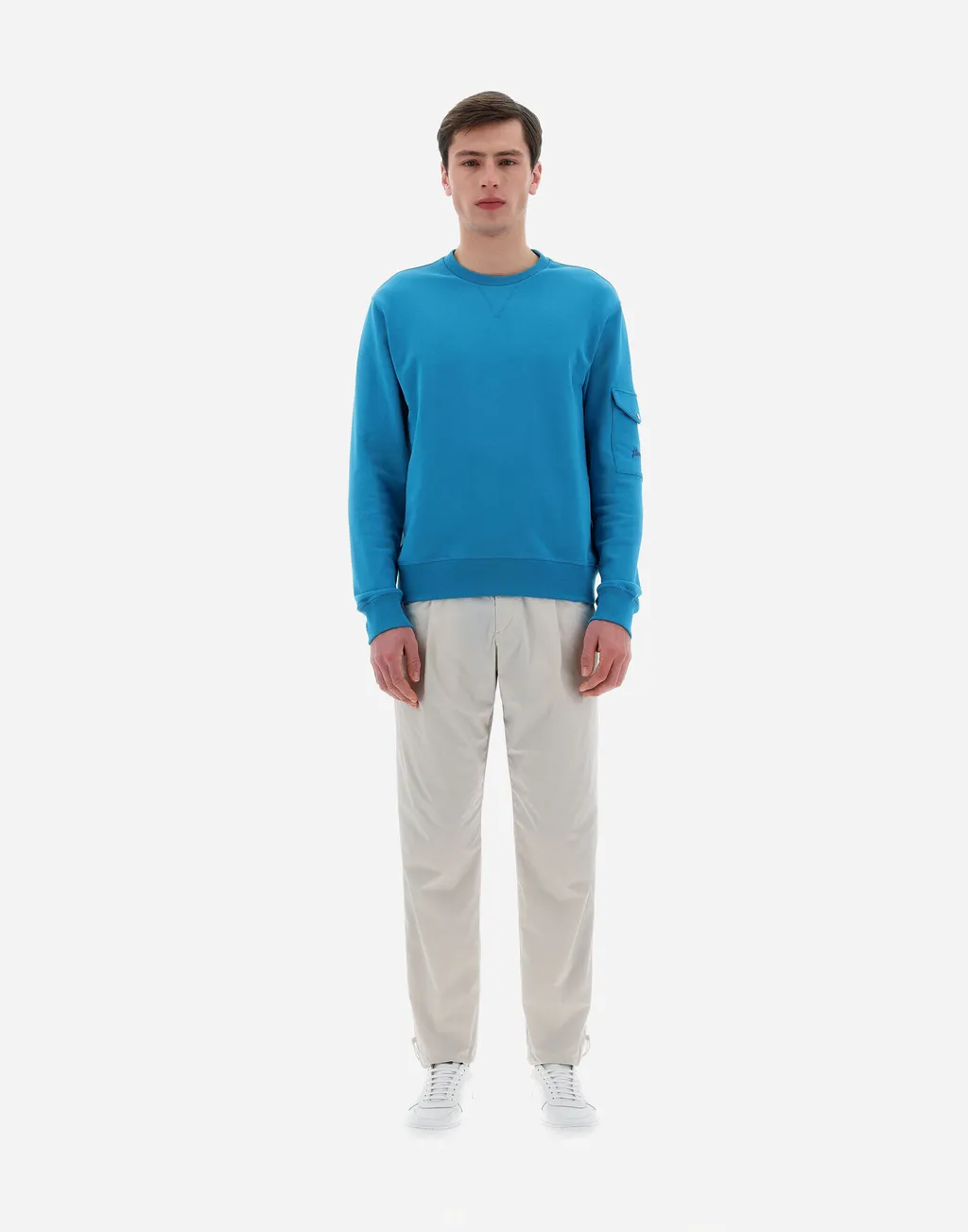 Flap-Pocket Detailed Crewneck Sweatshirt
