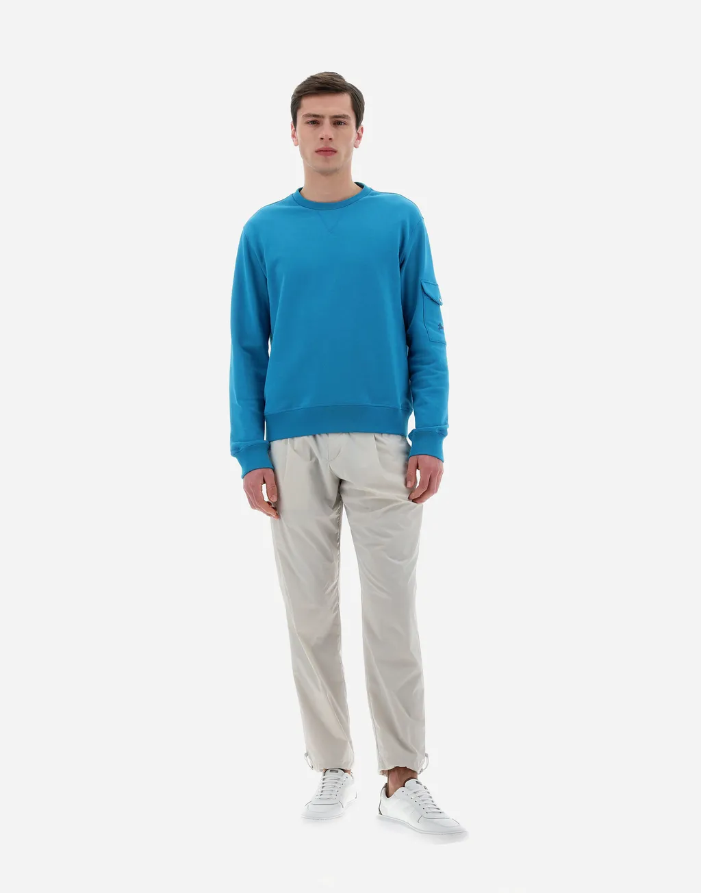 Flap-Pocket Detailed Crewneck Sweatshirt