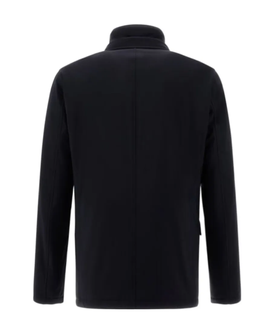 High-Neck Button-Up Jacket