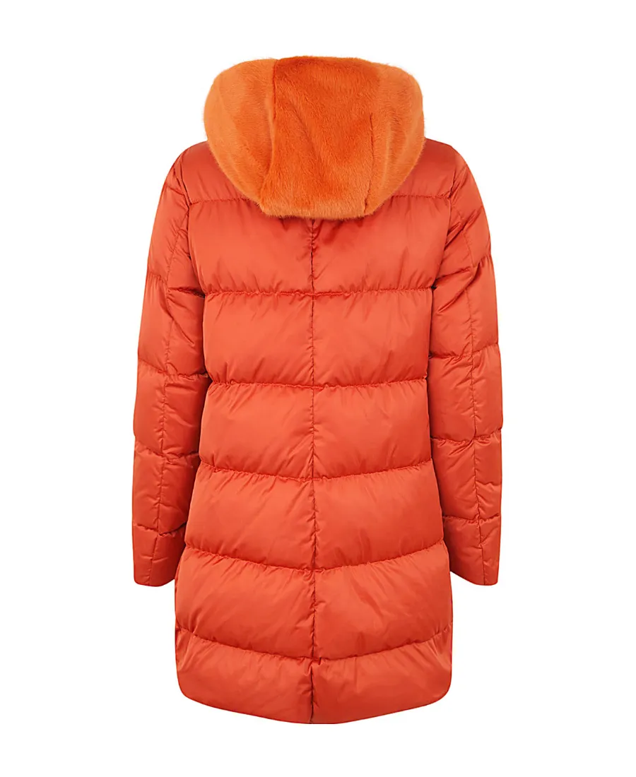 High Neck Long Sleeved Padded Coat