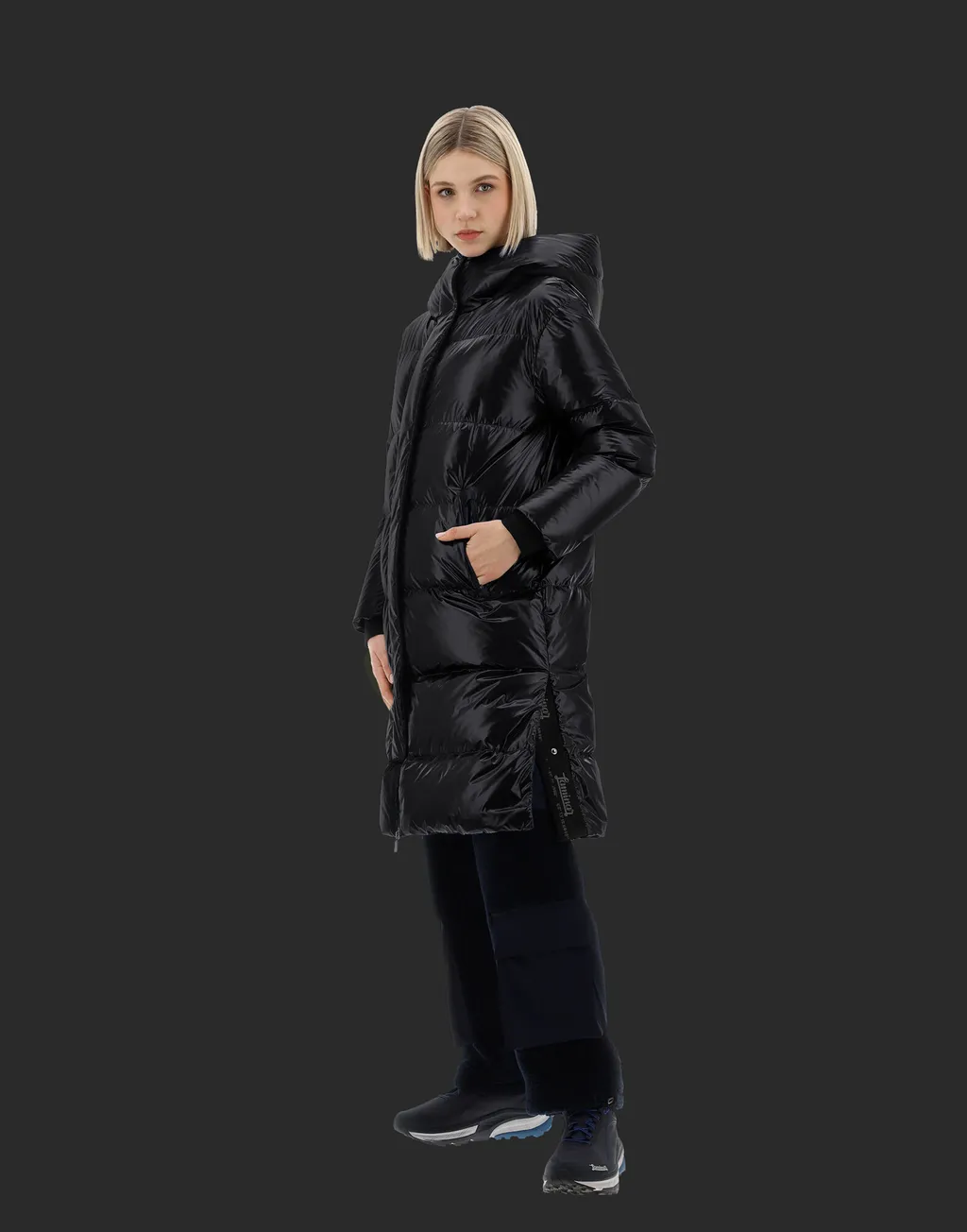 Hooded Quilted Down Coat