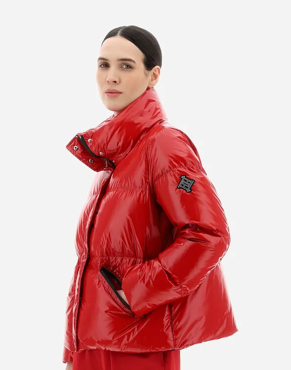 Logo-Patch Quilted Jacket