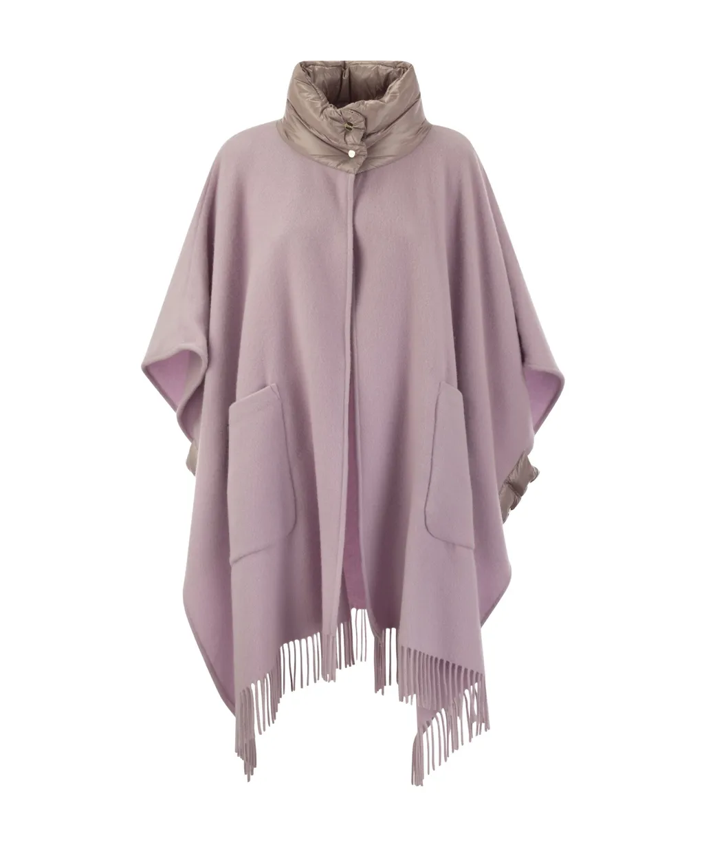 Panelled Wool Cape