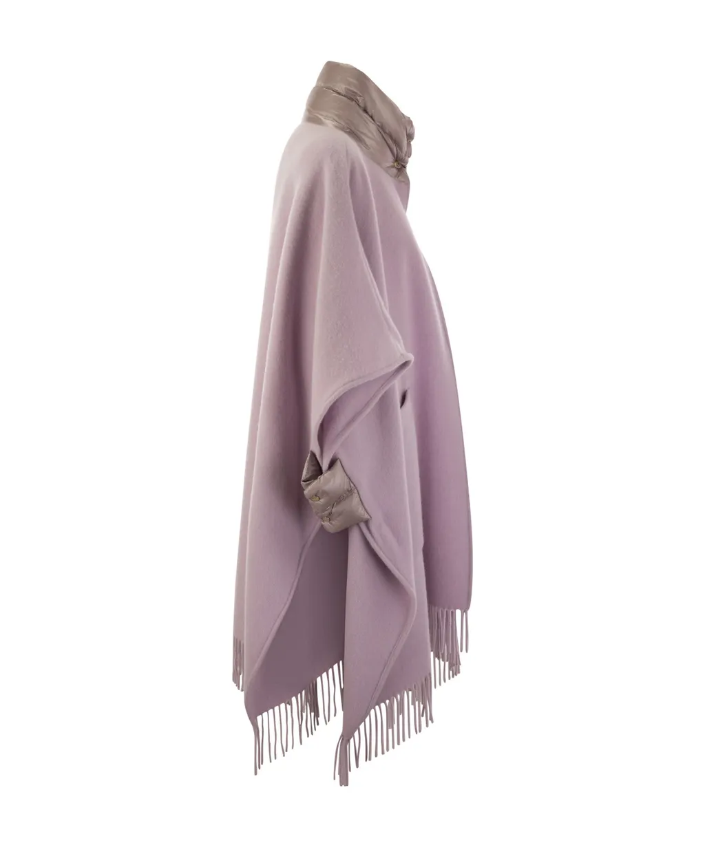 Panelled Wool Cape