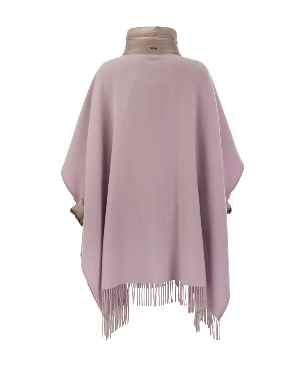 Panelled Wool Cape