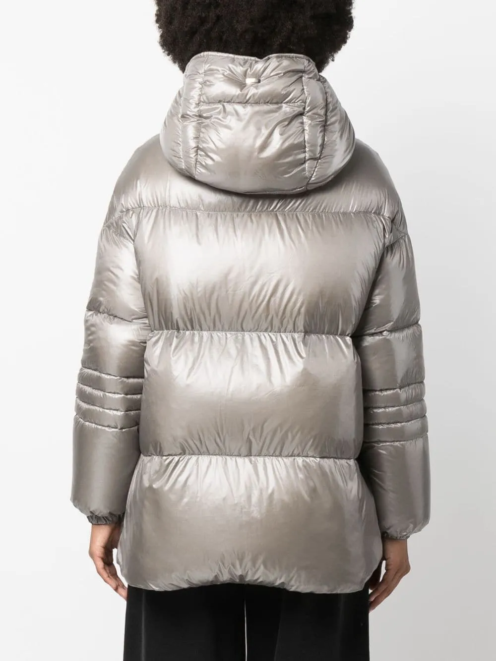 Padded Down-Feather Zip-Up Jacket