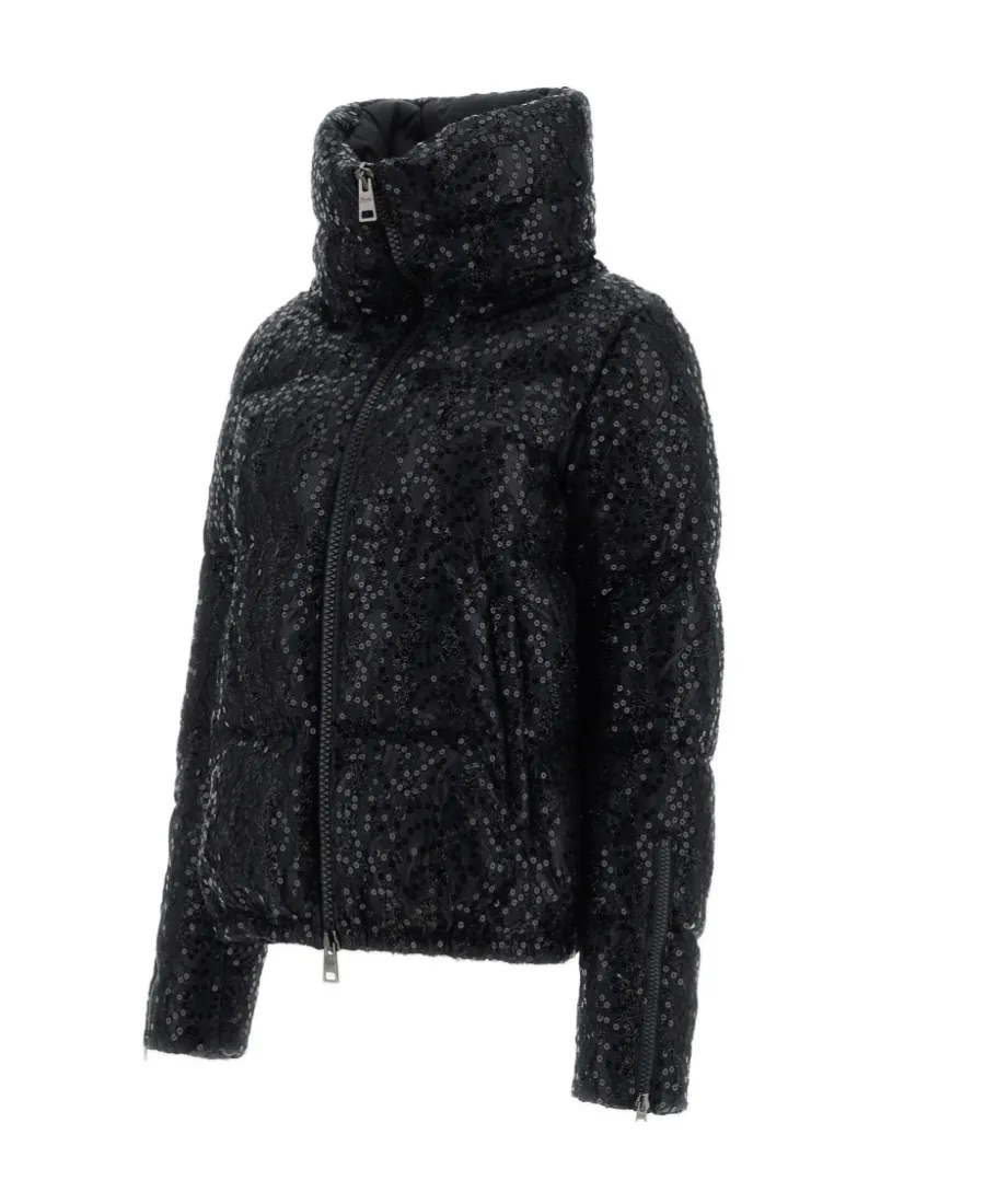 Embellished Zip-Up Coat