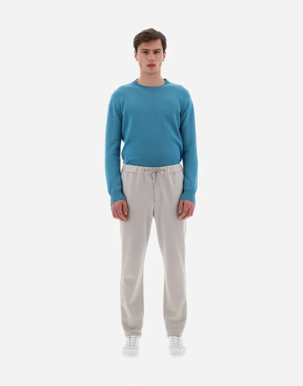 Drawstring Straight-Leg Trousers