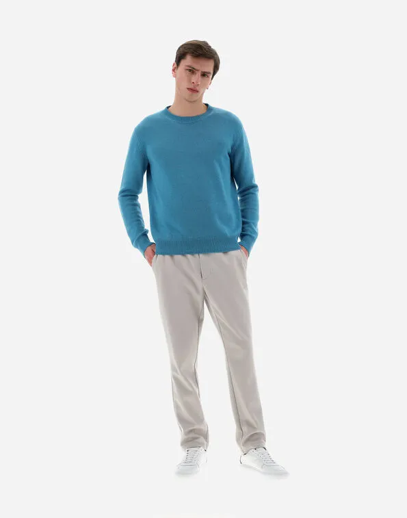 Drawstring Straight-Leg Trousers