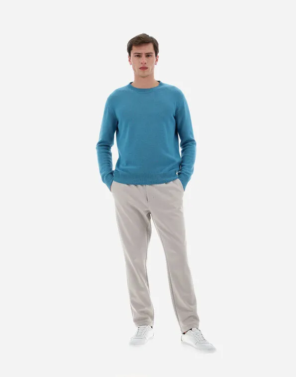 Drawstring Straight-Leg Trousers