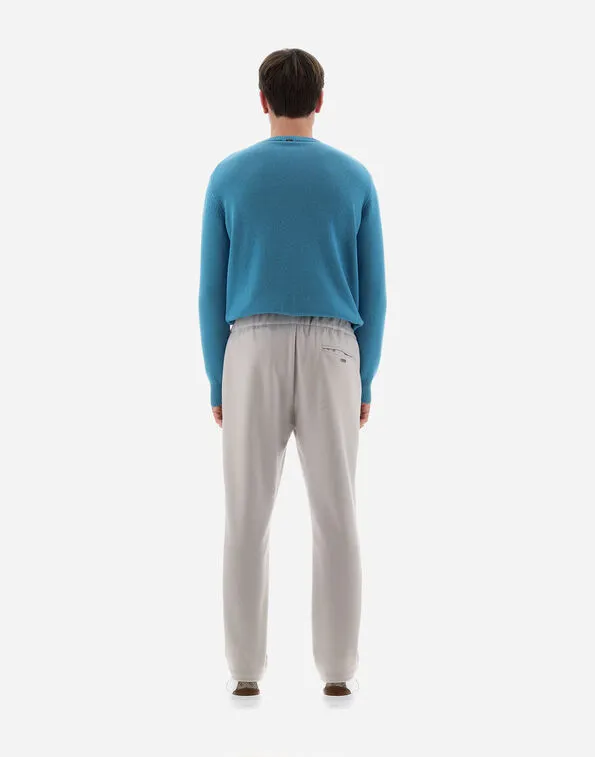 Drawstring Straight-Leg Trousers