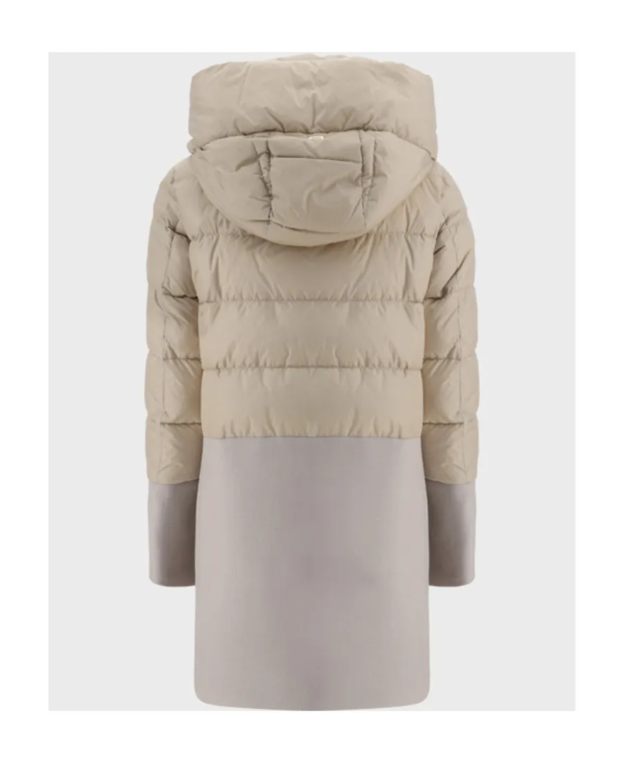 Detachable Hood Quilted Down Coat