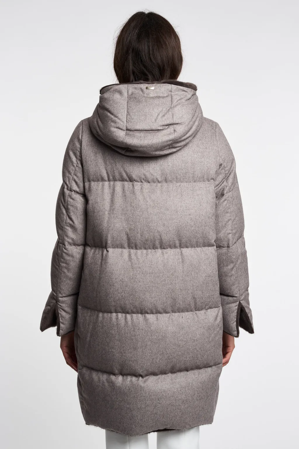 Faux Fur-Lined Quilted Coat
