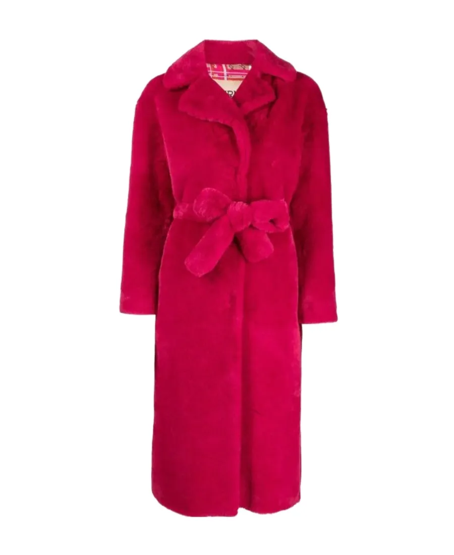Belted Faux-Fur Coat