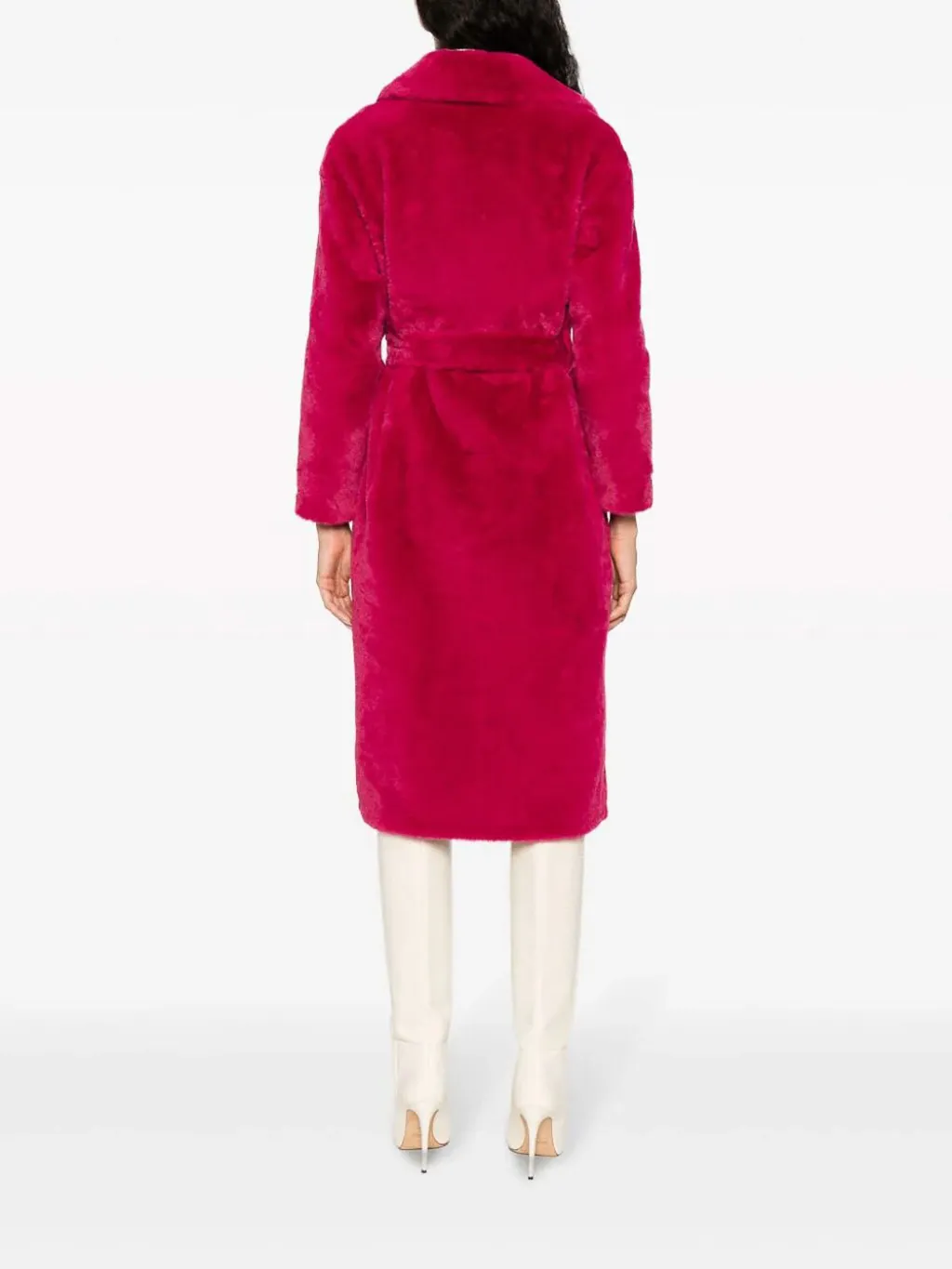 Belted Faux-Fur Coat
