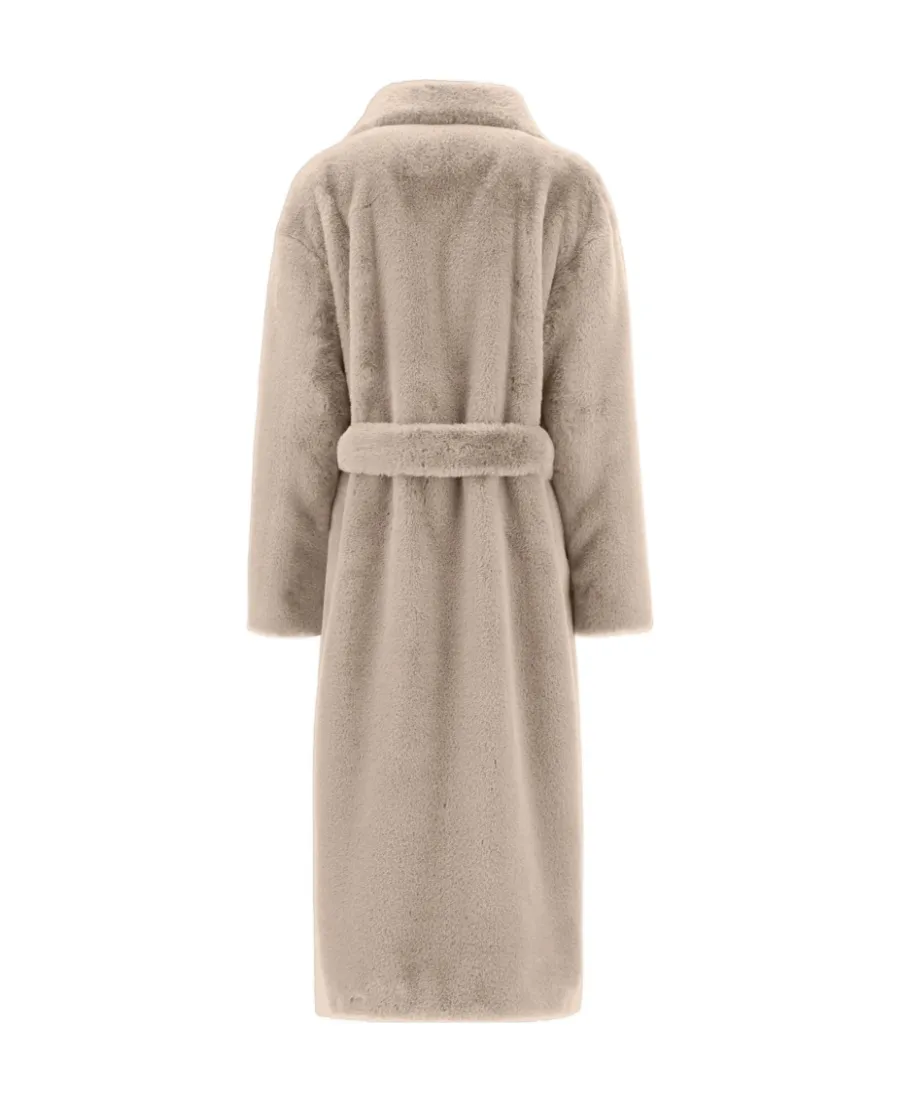 Belted Faux-Fur Coat