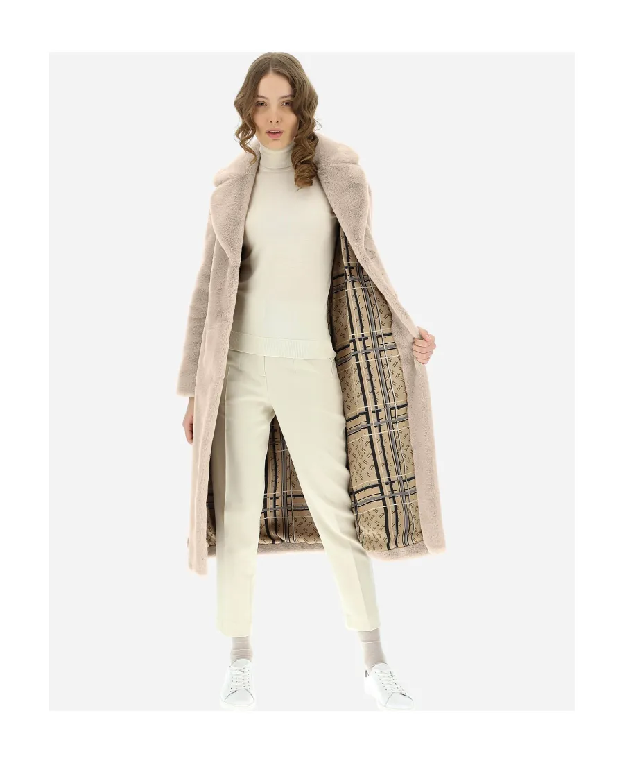 Belted Faux-Fur Coat
