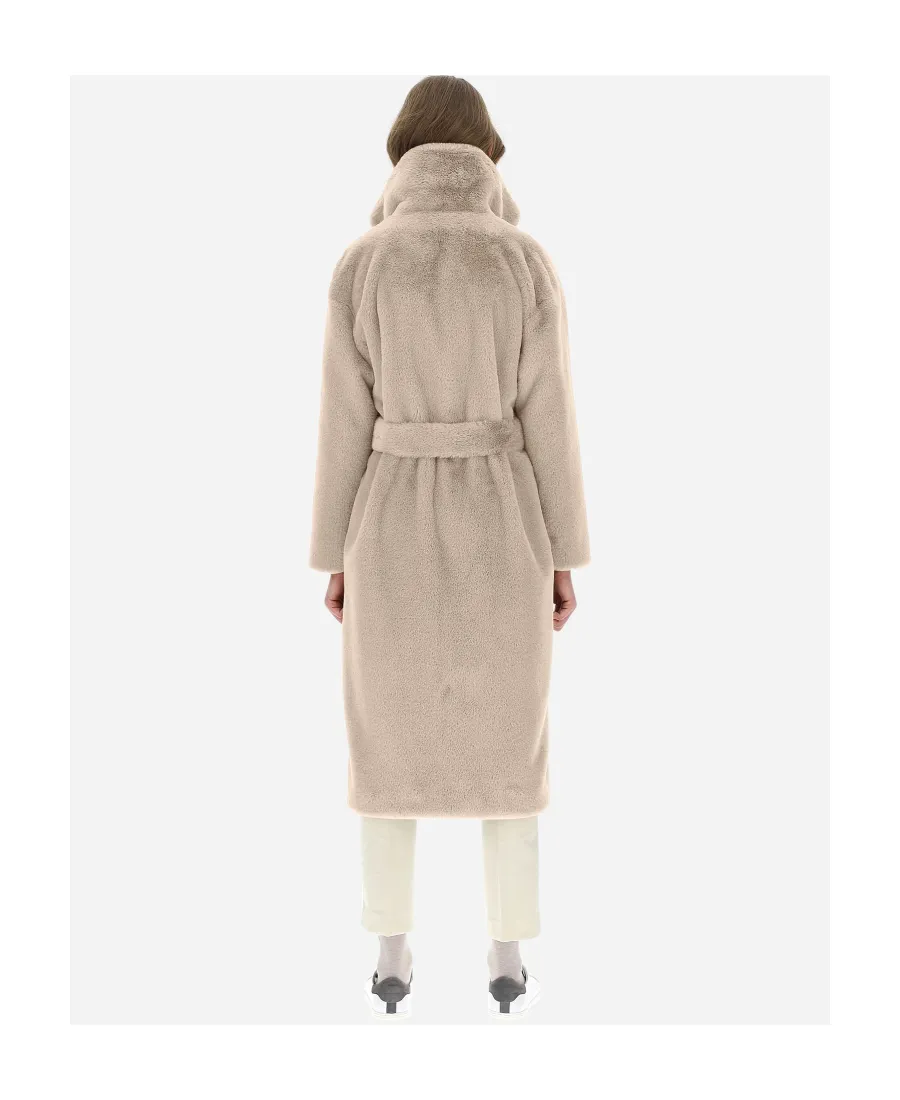 Belted Faux-Fur Coat