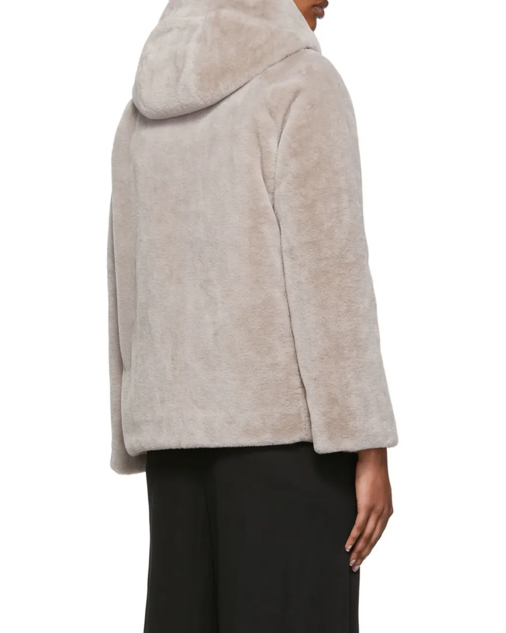 High-Neck Faux Fur Jacket