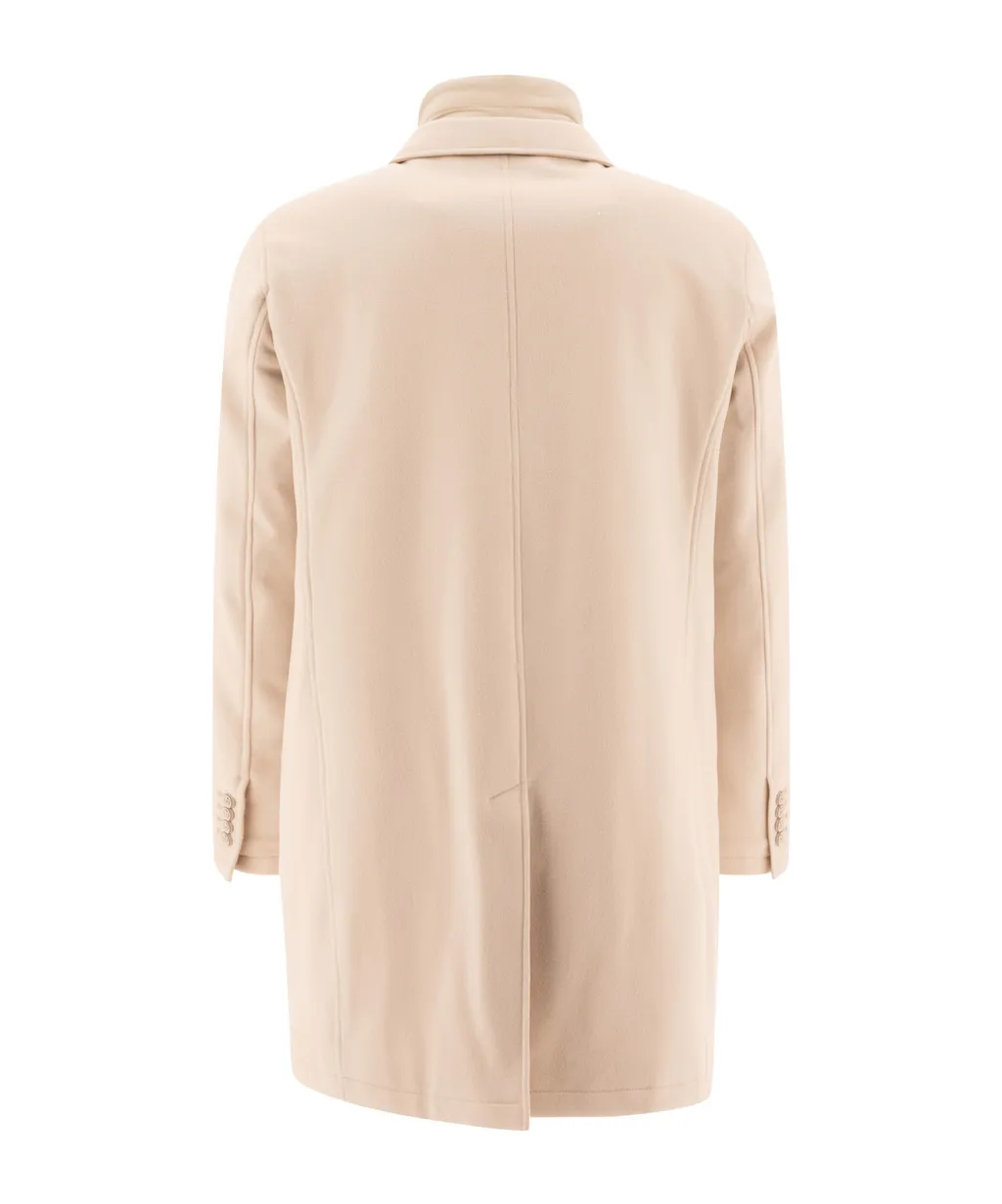 Single-Breasted High-Neck Coat