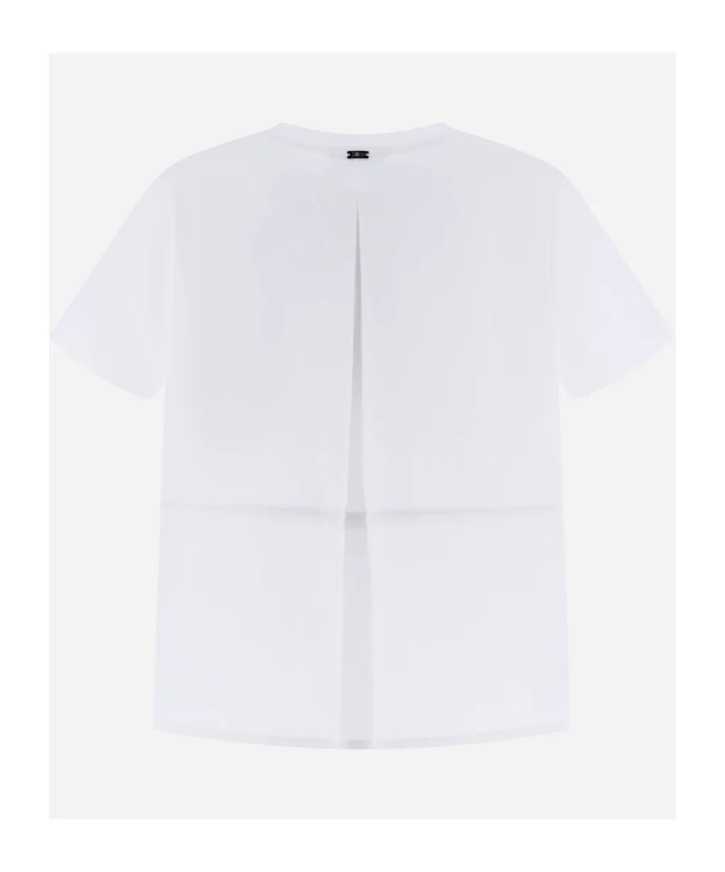 Contrast-Panel Drawstring Waist T-Shirt