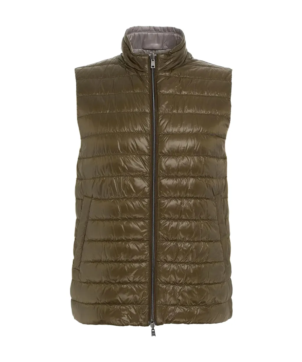 High-Neck Reversible Padded Vest