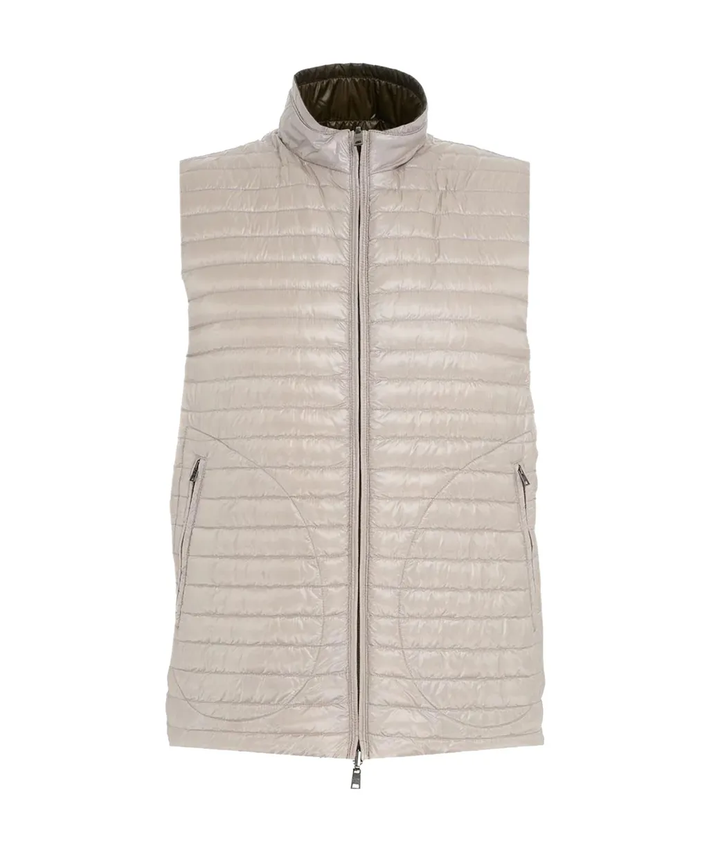 High-Neck Reversible Padded Vest