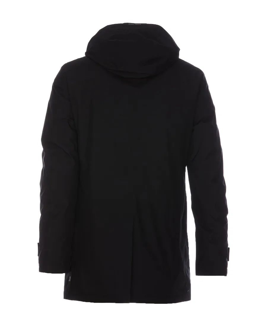 Gortex Logo-Printed Drawstring Hooded Coat