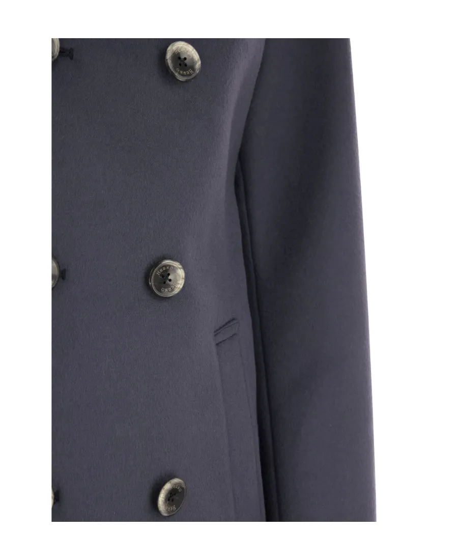 Double-Breasted High-Neck Coat