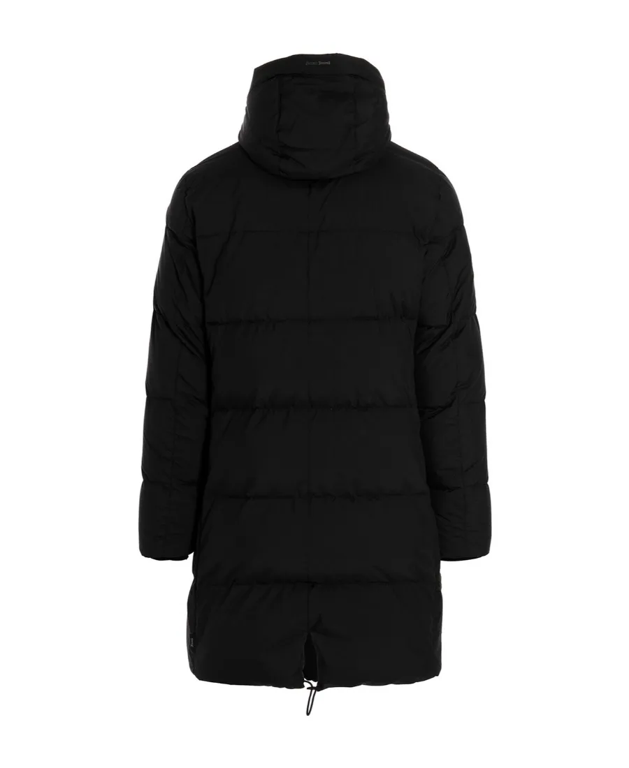 Drawstring Hooded Parka Coat